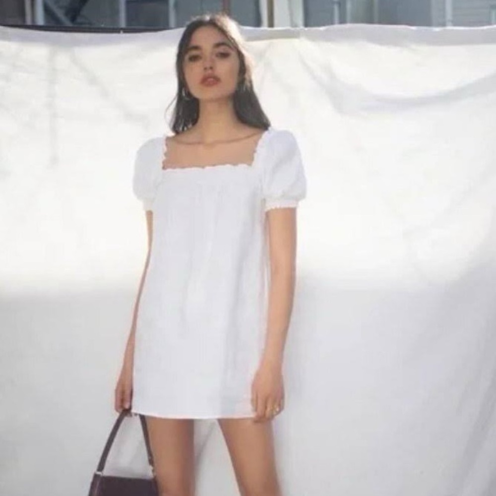 Reformation Carsen white linen dress